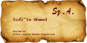 Szüle Ahmed névjegykártya